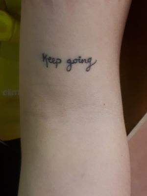 Keep going in my forearm