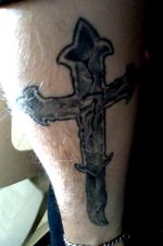 Broken knife crucifix with the mark of Cain... 