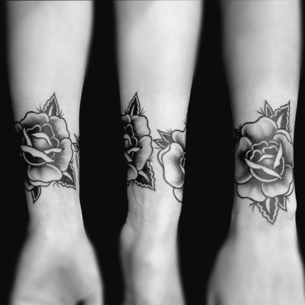 Tattoo uploaded by June • Black and white roses • Tattoodo