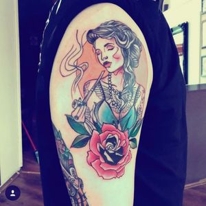 Inked girl new traditional done by Zsolta Èles (Dock Tattoo Hungary) 