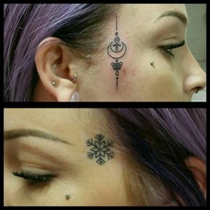 #tattooface #unalometattoo #snowflake 