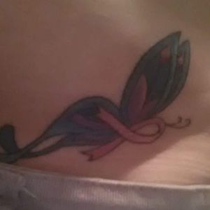 2013#butterfly #cancer #breastcancer #firsttattoo #hiptattoo #hip #tribute #meaningful 
