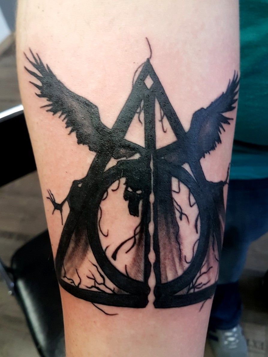 unhealed My version of the Patronus Charm  done at Bugaboo Tattoo in  Highland IN by Scotty Knowsbonus he played Harry Potter movies during  the whole session  rtattoos