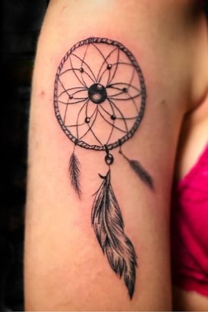  #inkedgirls #tattooist #ink #inked #dreamcatcher #dream #feathers  #feathertattoos  #blackandgreytattoo  #tattooart #tattooist 