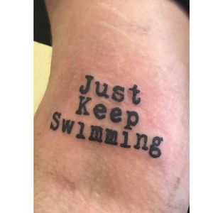 "Just Keep Swimming" By Denni at Kiss My Ink studio in portsmouth