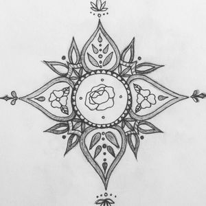 Mandala flowers🌹 #tete #sketch #design #sketchtattoo #sketchtattoos #tattoo #tattoos #ink #inked #apprentice #tattooapprentice #design #flowers #rose #mandala 