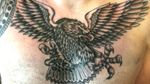 American traditional eagle chest piece by Babak. Memphis, TN