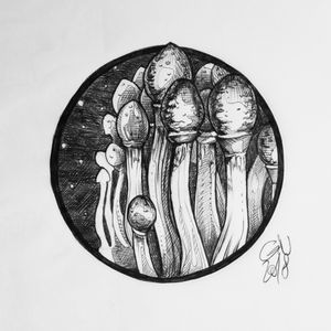 Underwood sketch 2 In love with #mushrooms #psilocybin #darkwork #shamanic #underwood