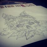 Dibujin #boceto #blackAndWhite #skulls #wolf #creepy 