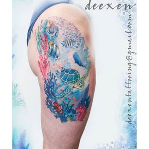 #ink #inked #tattoo #tattoos #tatuaggi #tatuaggio #tatuagem #tatouage #art #watercolor #watercolortattoo #graphictattoo #geometric #geometry #aquarelle #deexen #deexentattooing #graphicdesign #abstract