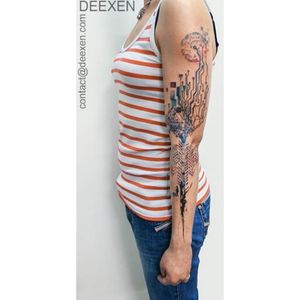 #ink #inked #tattoo #tattoos #tatuaggi #tatuaggio #tatuagem #tatouage #art #watercolor #watercolortattoo #graphictattoo #geometric #geometry #aquarelle #deexen #deexentattooing #graphicdesign #abstract