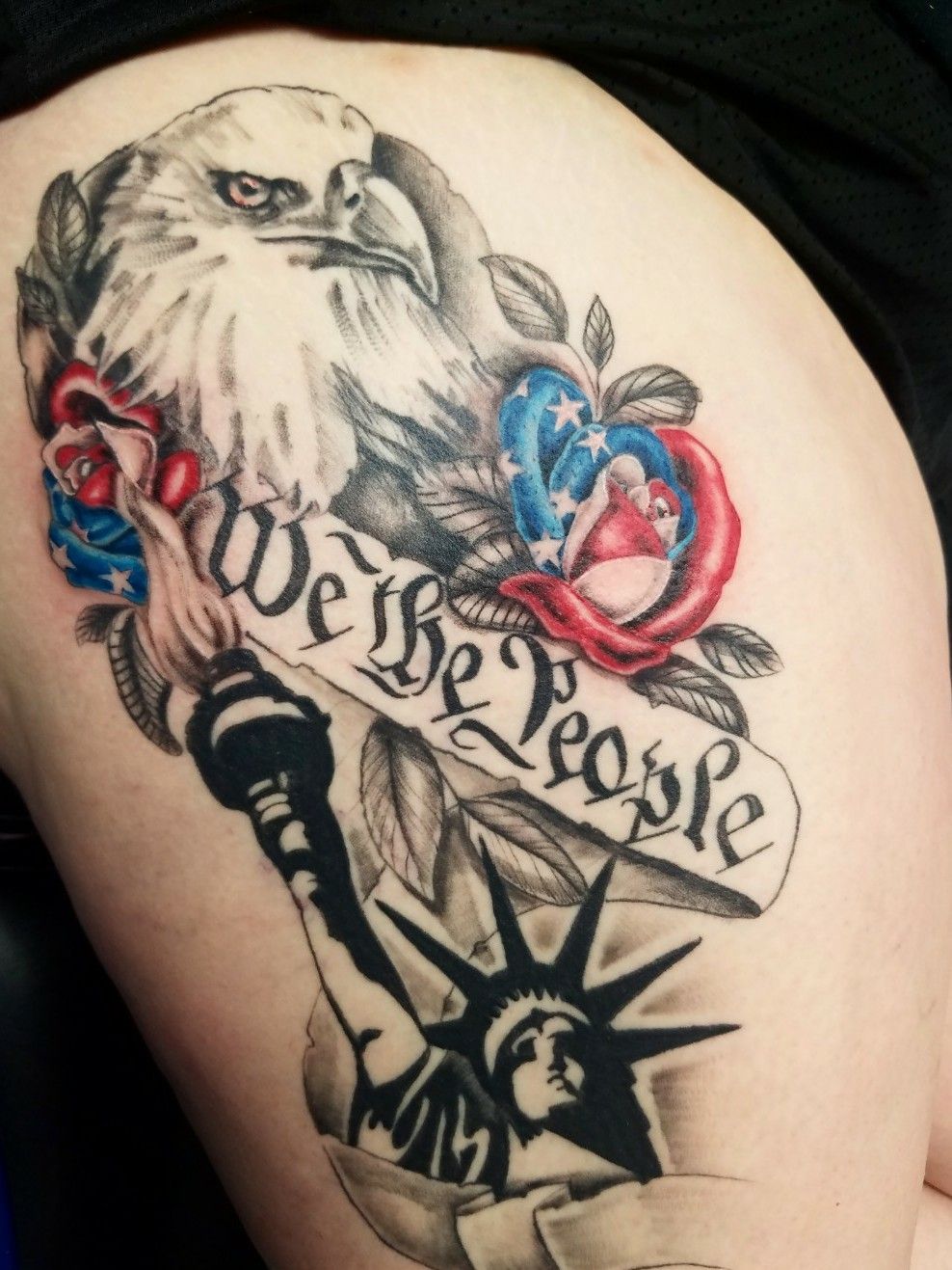 Color Patriotic American Flag Rose Star Ankle Tattoo  Flickr