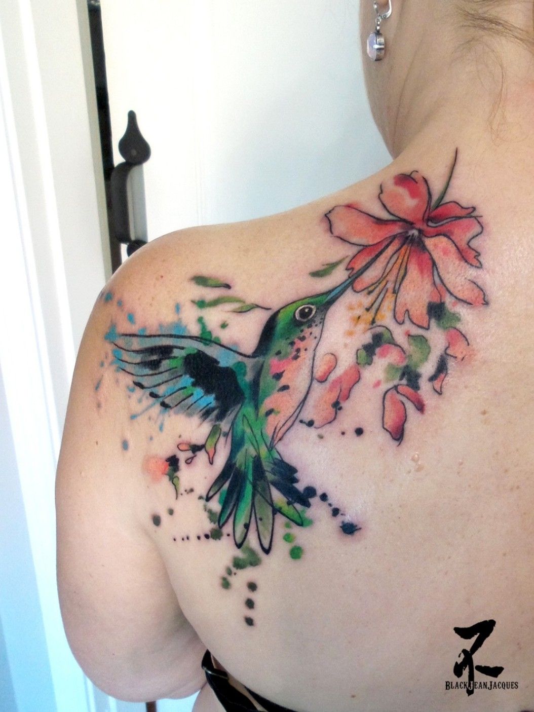 Watercolor Hummingbird  Flowers  Best Tattoo Ideas For Men  Women