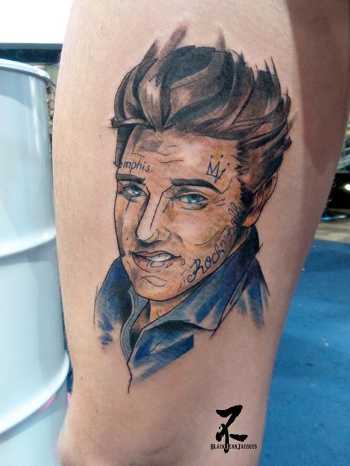 Tattoo Uploaded By Zelda Bjj Mon Flash D Elvis Enfin Adopte Merci A Mon Client D Avoir Craque Pour Ce Tattoo Coup De Coeur Desolee Photo Pourrie Peau Boursouflee Joie Des