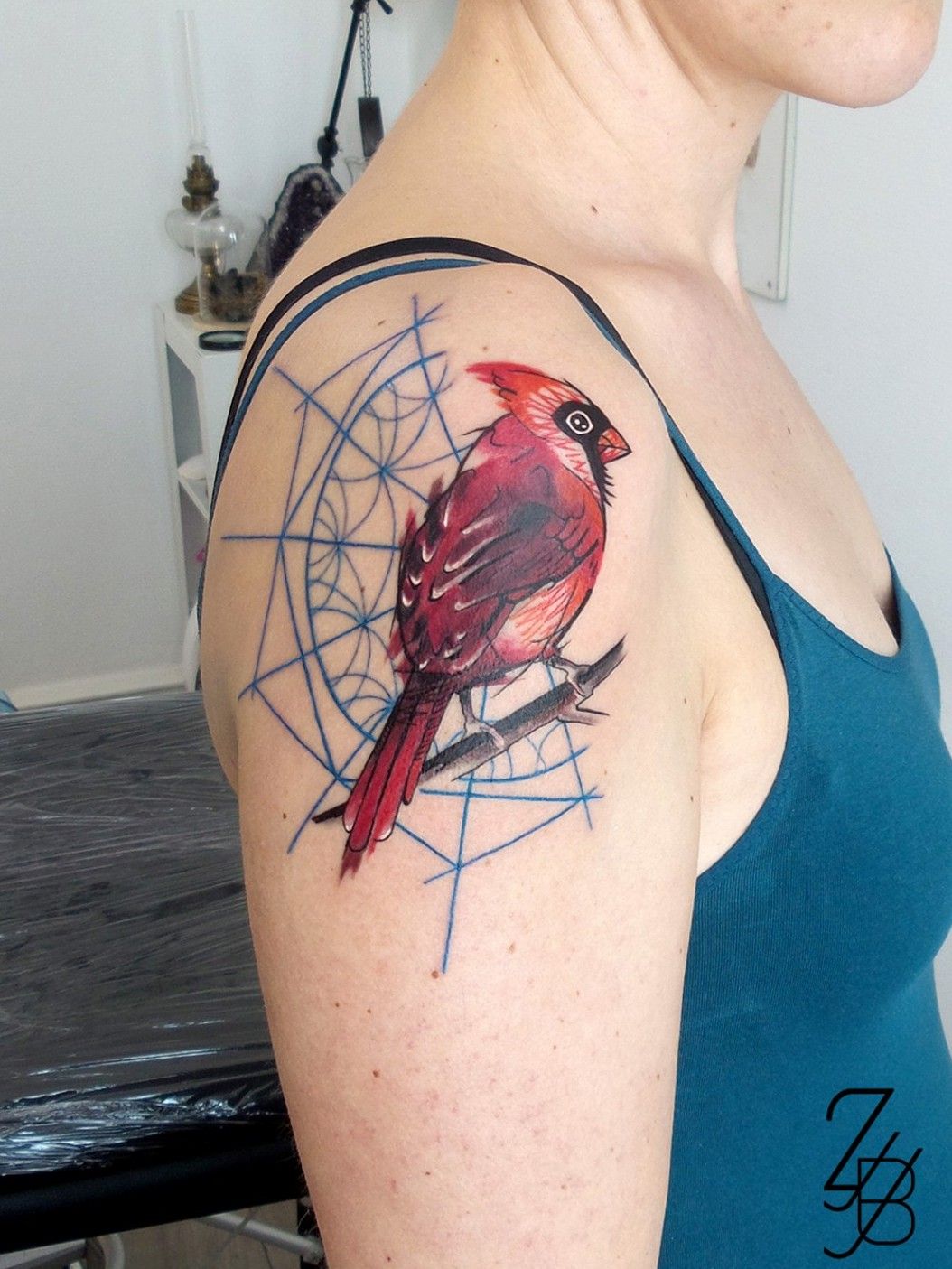 cardinal watercolor tat  Cardinal tattoos Red bird tattoos Watercolor  tattoo