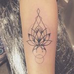 Small Geometrical Lotus Tattoo