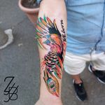 Voilà la photo du Phoenix fait à Memory Act - Tattoo Parlor ! Ce séjour à Arles a été pleins de belles rencontres !   #phoenix #phoenixtattoo #colortattoo #colorfull #watercolortattoo #watercolor #typo #typotattoo #tattootypography #graphic #graphictattoo #zeldabjj #zeldablackjeanjacques #colmartattoo #alsacetattoo #tatouage #tattoostyle #frenchtattoo #tattoo #ink #tattoolifemagazine #tattooartmagazine #lettering #markerdrawing #sketchtattoo #forearmtattoo #reborn