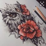 I saw this one day in the internet and was like "Oh yes" #inspirationtattoo #owl #owltattoo #roses #inkspired #tattoowish