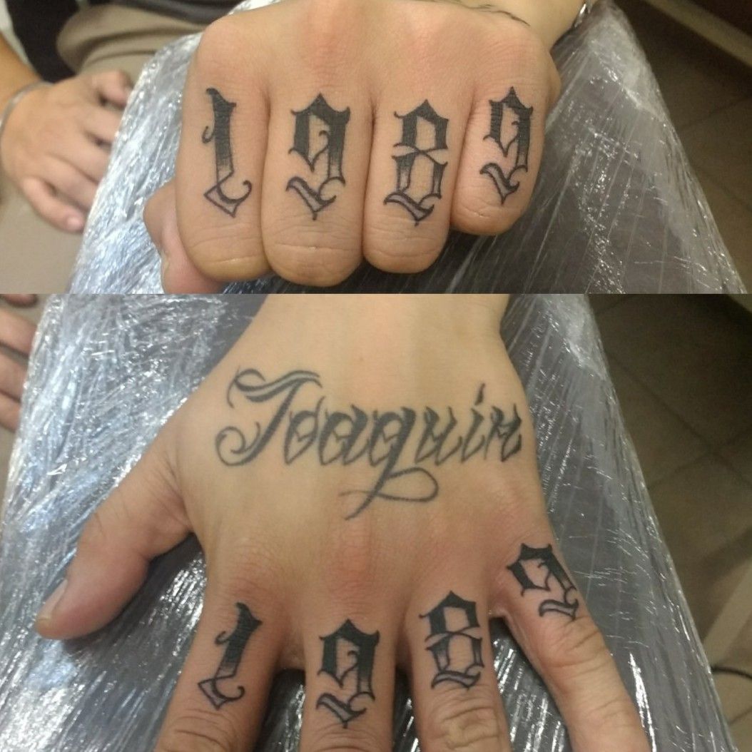13 Roman Number Finger Tattoos