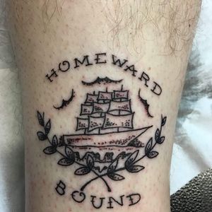 Pirate Ship #HomewardBound #Dotwork #Black #Ship #Charity #Tattoo 