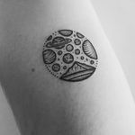 Tiny tattoo #tiny #planets #mountain #circle 