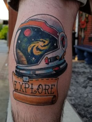 The space helmet tat, realized