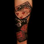 #playingcards #dice #dicetattoo #8ball #forearmtattoos 