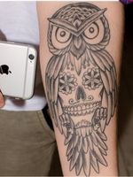 I so love this tattoo, I wanna get it within the few months,. I love skulls (Ain't plan, It looks awesome), And owls! 