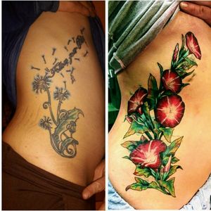 Awesome cover up by Julia at Primeval Ink in Olympia, WA