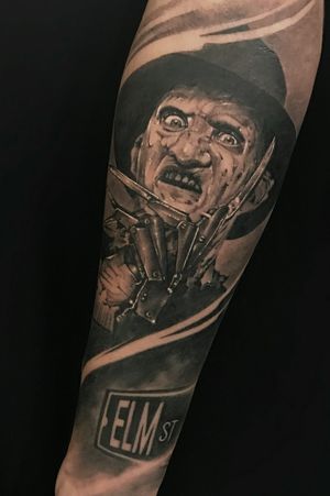 Freddy Krueger ♥️ #FreddyKrueger #tattoo #tattoohorror #tattooartist #tattooart 