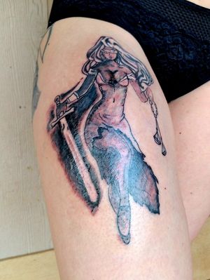 Lady Justice *day after new still healing*https://www.instagram.com/gainzn_ink/