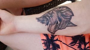 Wolf Tattoo Forearm #realistic #forearm #wolf #tattoo #arm #mens #men 