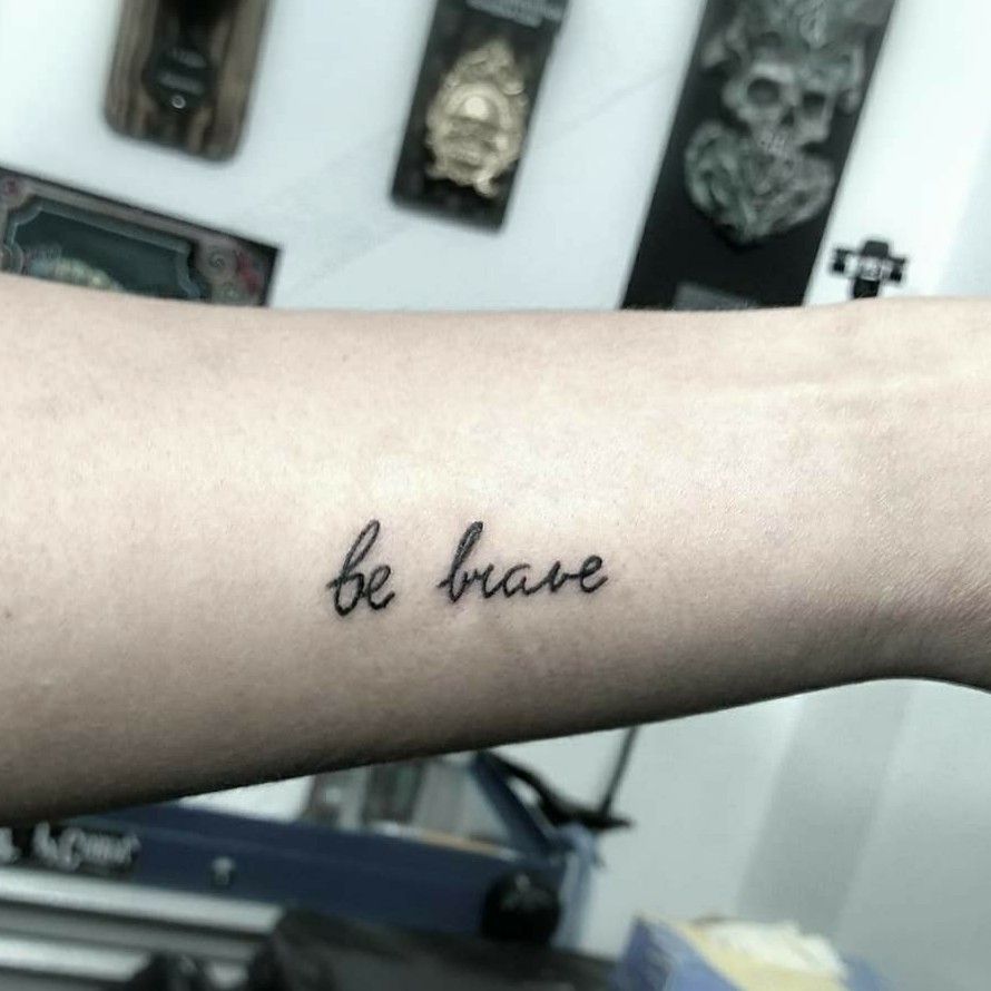 Buy Be Brave Quote Temporary Fake Tattoo Sticker set of 2 Online in India   Etsy