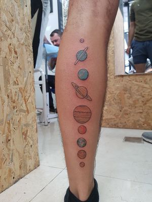 Solar system tattoo #solarsystem #solarsystemtattoo #solar_system #stars #Star #planet #planets 