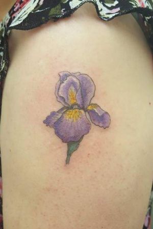 Iris flower #flower #flowertattoo #iris #purple #realism 