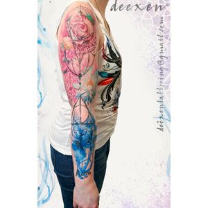 Always#ink #inked #tattoo #tatouage #art #watercolourtattoo #watercolor #graphictattoo #geometrictattoo #aquarelle #deexen #deexentattooing #abstracttattoo 