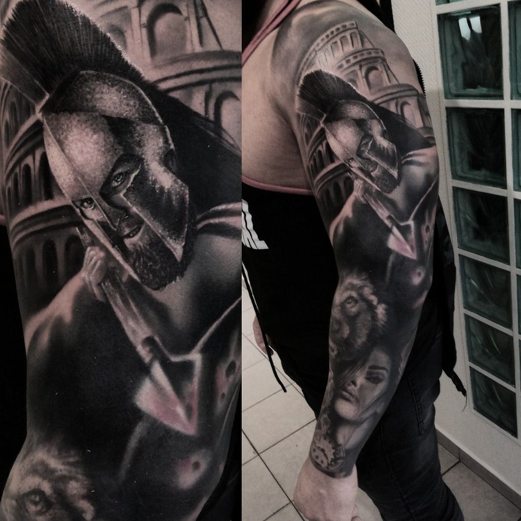 Spartan warrior tattoo by A.d. Pancho