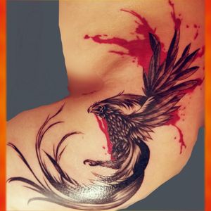 My new tattoo. Phoenix. From waist to thigh. Love it! Came out beautifully!!!