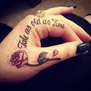 #handtattoo #beautyandthebeast #cute