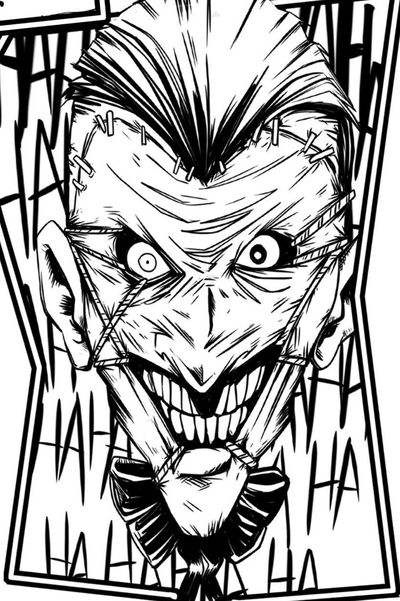 joker zombie batman coloring pages