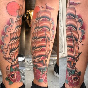 Traditional ship and roses done by Greggo. . . . #shiptattoo #rose #TraditionalTattoo #BoldWillHold #Tattoo #Tattooed #TattooArt #Inked #InkAddict #InkStagram #TattooMagazine #InkedUp #UplandTattoos #InlandEmpire #InlandEmpireTattoos #Upland #UplandTattooShop #UplandCA #CustomTattoo #BlackRoseSocialClub #DudesWithTattoos #TattooedDudes #DudeswithInk #InkedDudes #DowntownUpland #Socal #SouthernCalifornia #Ontario #RanchoCucamonga #Claremont #Montclair