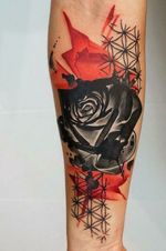 Rose on inner forearm by Dynozartattack pulled from their IG account