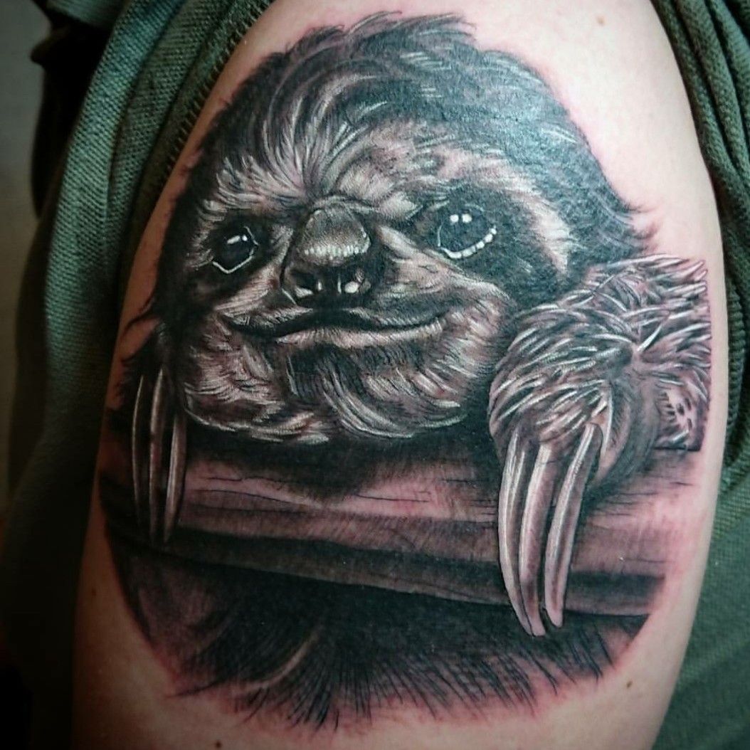 Tattoo uploaded by David O'Neill • Sloth • Tattoodo