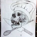 #skull #chef #cook #knife #spoon #point #tattooart #draw #drawer #tattoodrawer