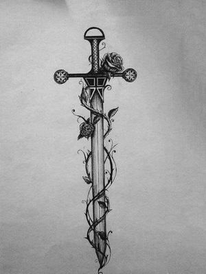 A cool sword art piece that could make an awesome tattoo 