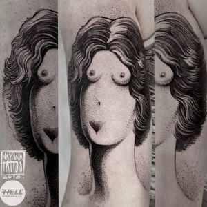 Magritte's Woman #renemagritte #surrealism #DarkArt #blackwork #blackandgrey #IllustrativeTattoo #dotwork #graphictattoo #blackworkers #followme #tattooartist #czechtattoo #hellcz #nayanatattoo #ilovemywork #welove Follow my work on fb / insta / tattoodo 👉@nayanatattoo Better and larger pictures are on my facebook! 😉 #unseenarts #tattoooftheday