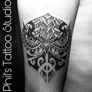 🦉 owl tattoo#maoritattoo #polynesiantattoo #tribaltattoo #tribaltattoos #owltattoo #owl #customtattoo #blacktattoo 