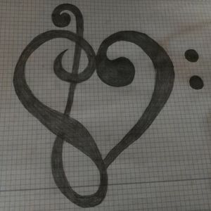 Tattoo corazón musical