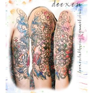 Skin Book #ink #inked #tattoo #tatouage #art #watercolourtattoo #watercolor #graphictattoo #geometrictattoo #aquarelle #deexen #deexentattooing #abstracttattoo #wctattoos #TattooistArtMag #skinartmag #killerinktattoo #TattooistArtMagazine #bestwatercolourtattooers #d_world_of_ink #ikodeluxcustom