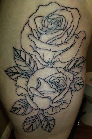 Outline of my roses on my right hip
